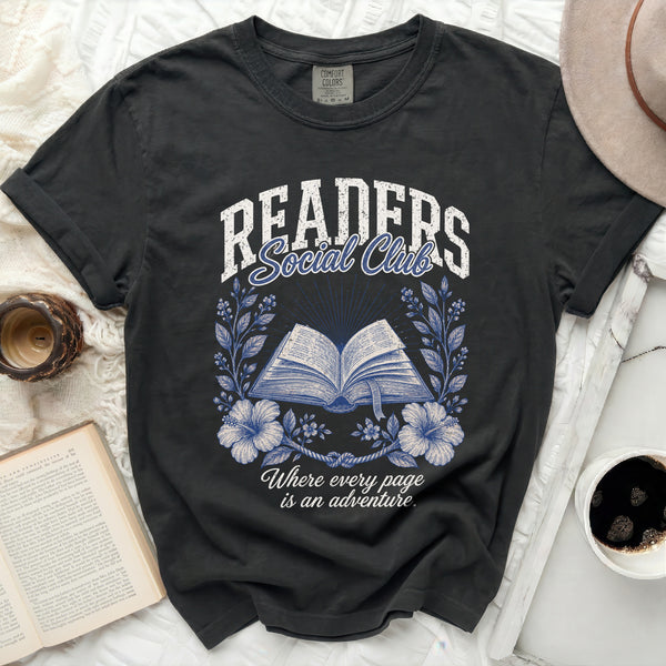 Readers Social Club Literary Tee in Black