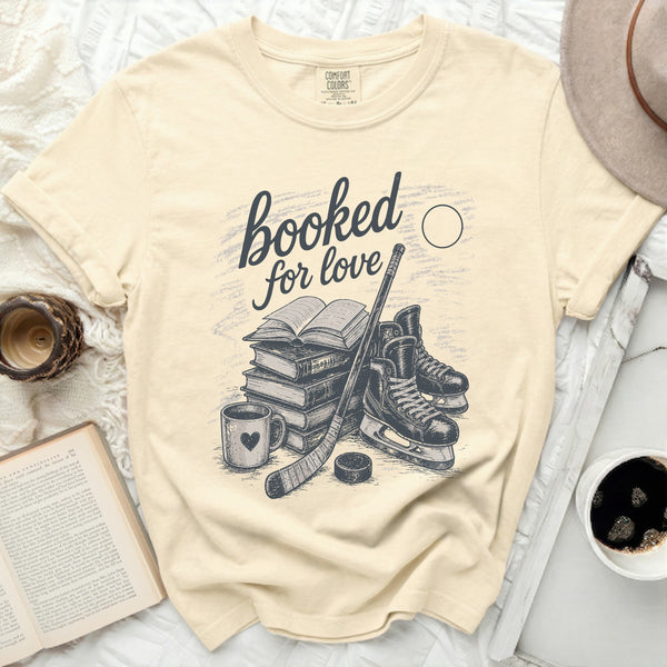 Booked For Love Hockey & Bookworm Tee in Ivory