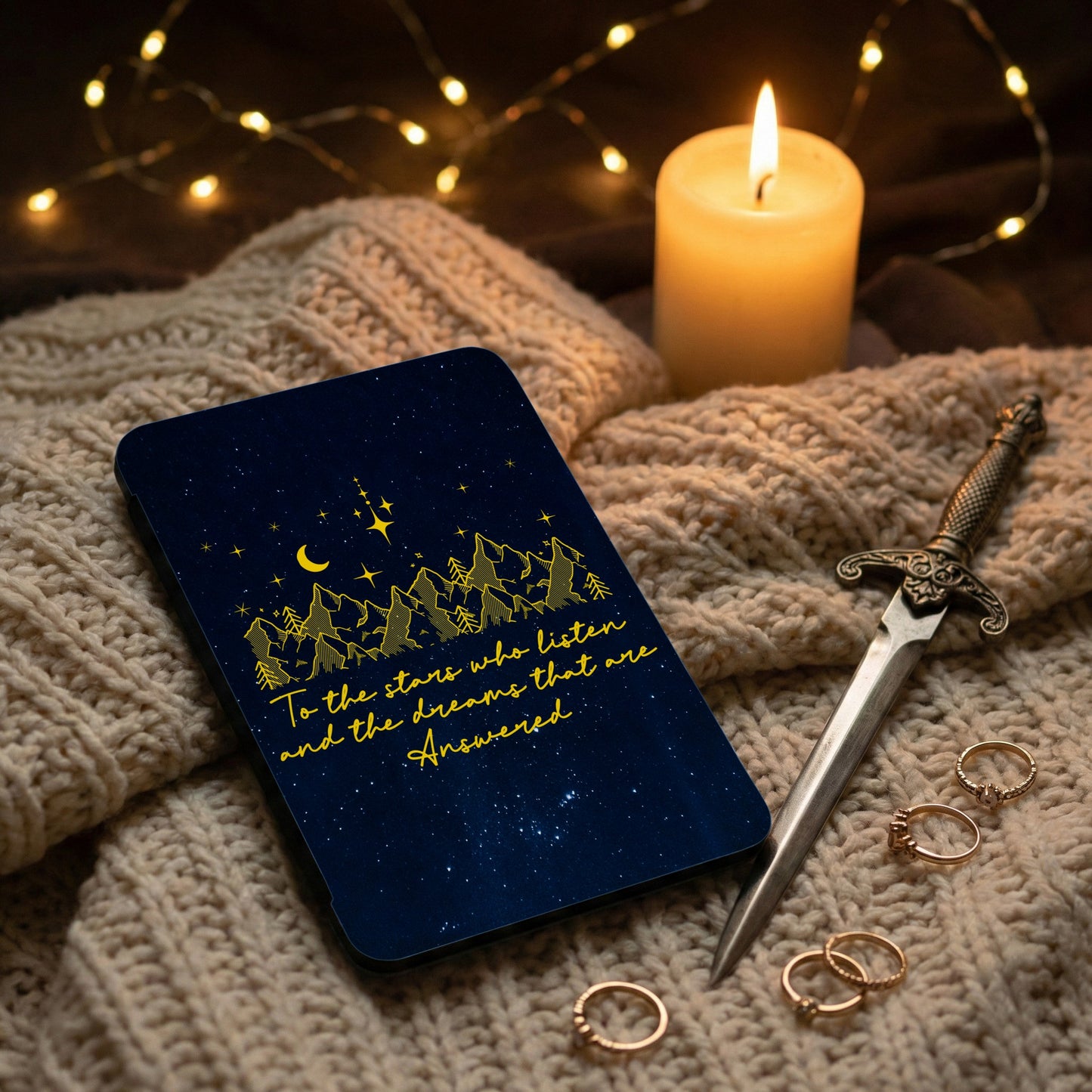 Night Sky Stars Who Listen Dreams Answered Journal product type