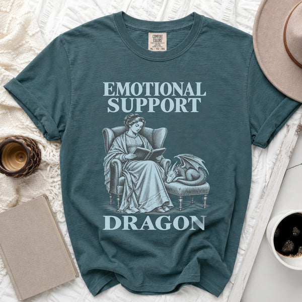 Emotional Support Dragon Tee in Blue Spruce