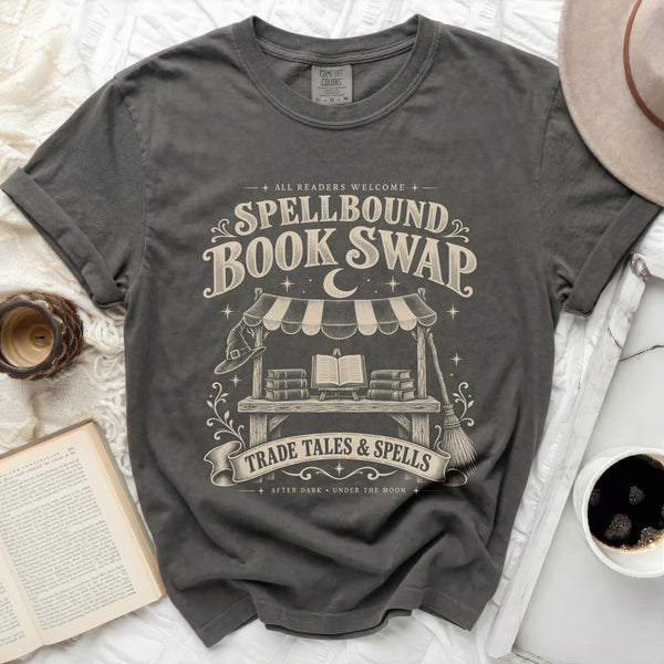 Spellbound Book Swap Tee in Pepper