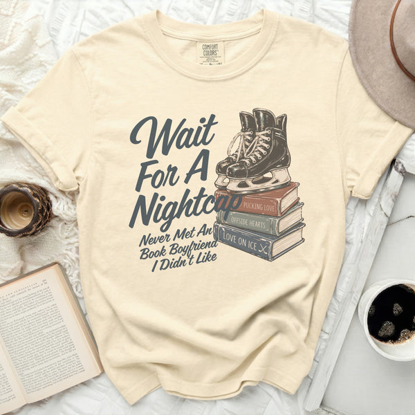 Hockey Nightcap Romance Tee in Ivory