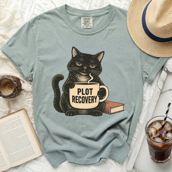 Plot Recovery Cat Tee in Bay