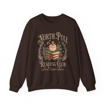 North Pole Reading Club Where Magic Begins sweatshirt
