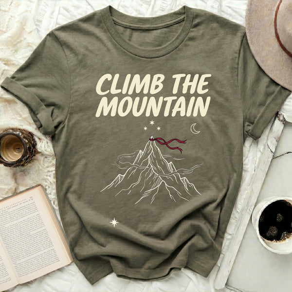 Scarlet Summit Script Tee in Military Green