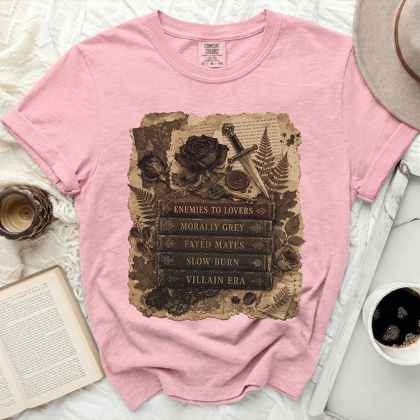 Dark Romance Tropes Tee in Blossom
