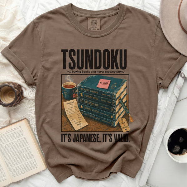 Tsundoku Definition Tee in Espresso