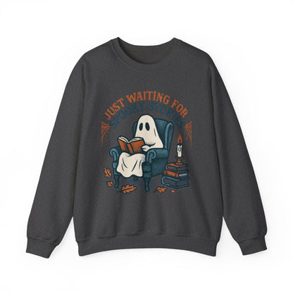 Just Waiting For Spooky Stories Halloween Sweatshirt