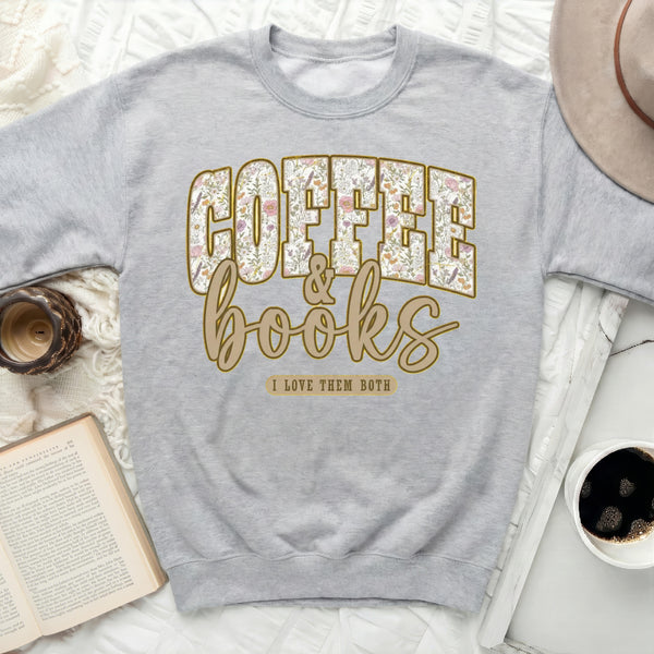 COFFEE & books Sweatshirt in Sport Grey