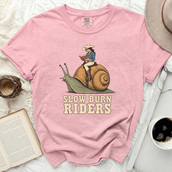 Slow Burn Riders Tee in Blossom