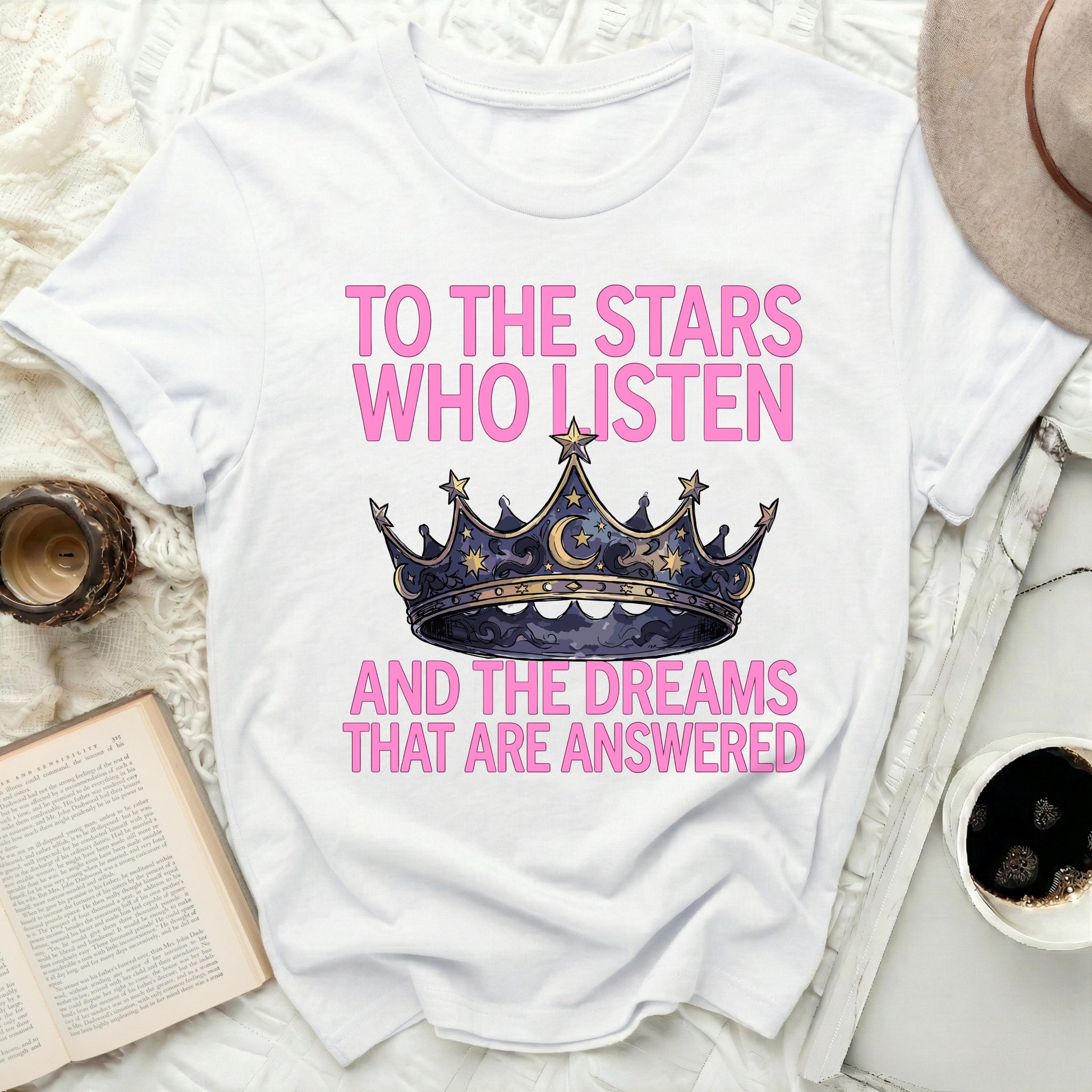 Stars Listen Dreams Answered Crown T-shirt product type