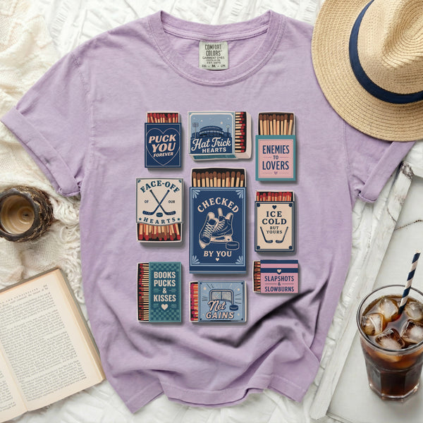 Hockey Love Matches Tee in Orchid