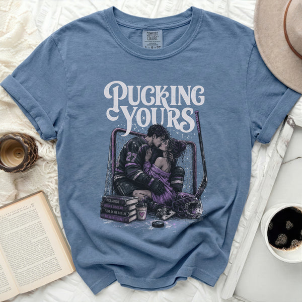 Pucking Yours Tee in Blue Jean
