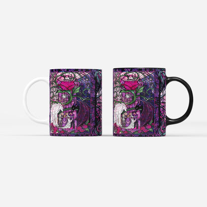 ✨ "Stained Glass Feyre & Rhysand Mug – ACOTAR Magic 🏙️☕🌌" ✨