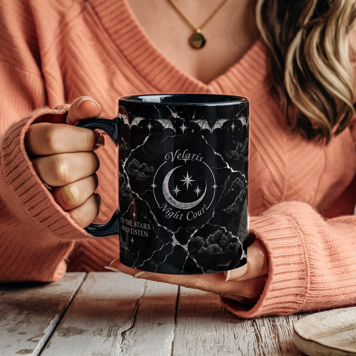 Velaris Black & Silver Mug