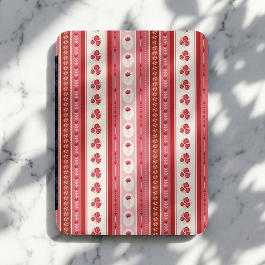 Vintage Red and Pink Floral Stripe Pattern product