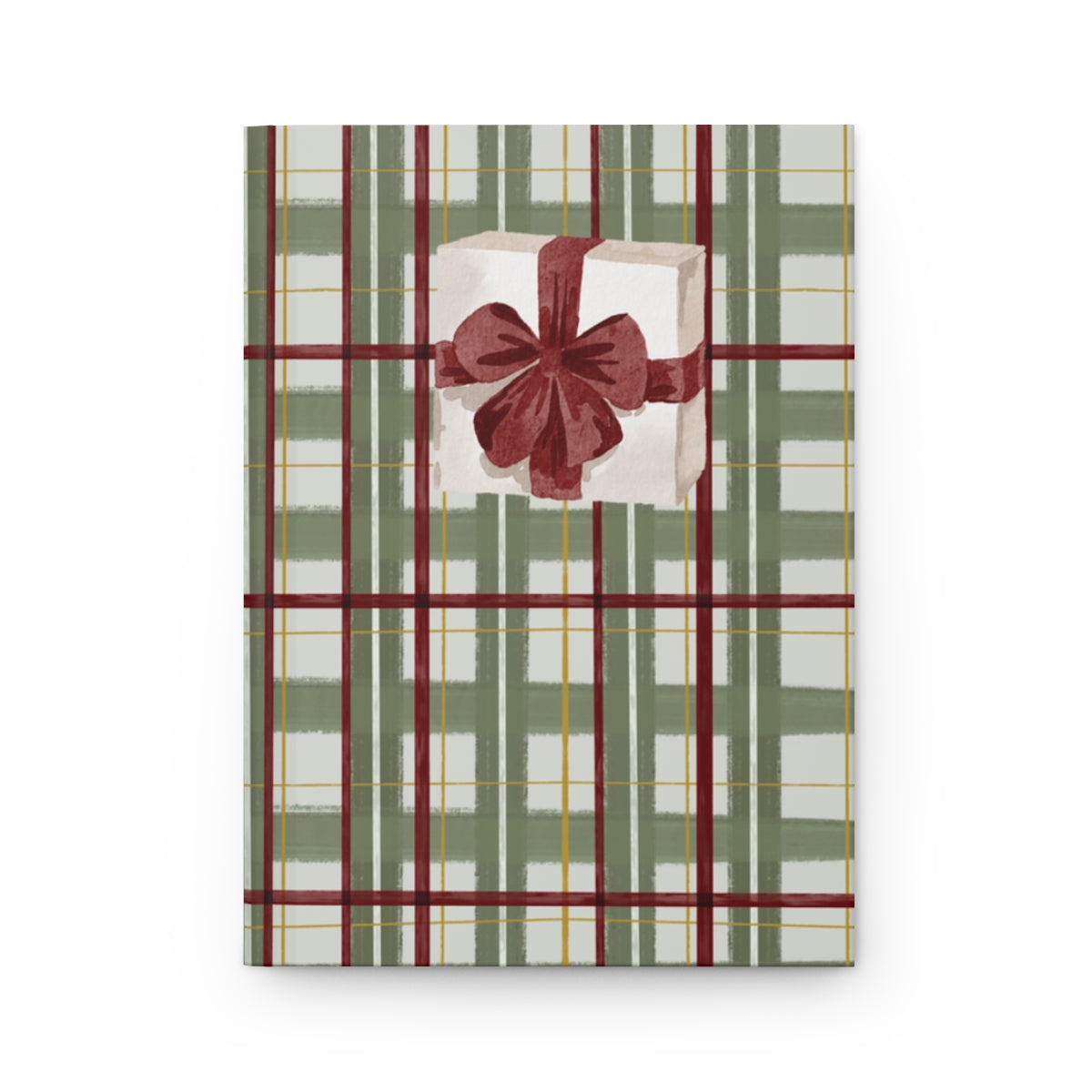 Festive Green Plaid Gift Box Christmas Journal