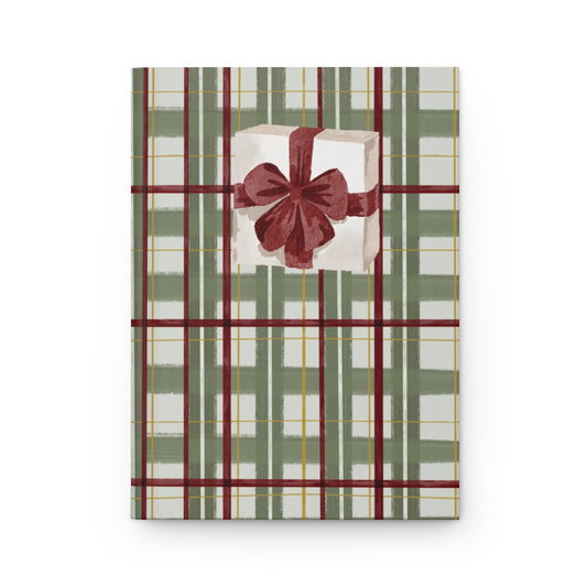 Festive Green Plaid Gift Box Christmas Journal