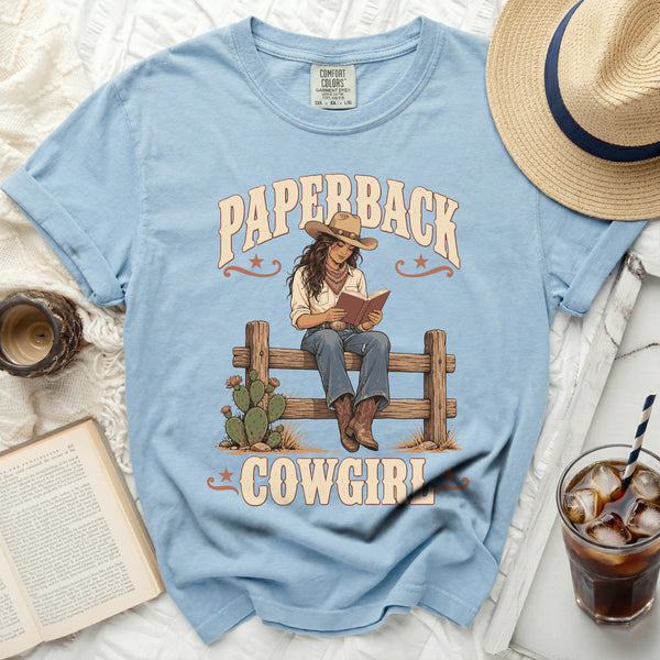 Paperback Cowgirl Tee in Chambray