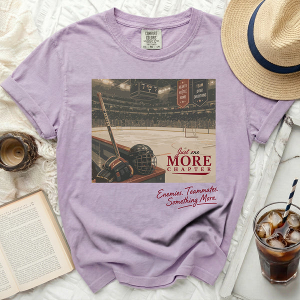 Just One More Chapter Hockey Tee in Orchid