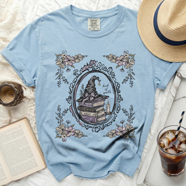 Book of Spells Tee in Chambray