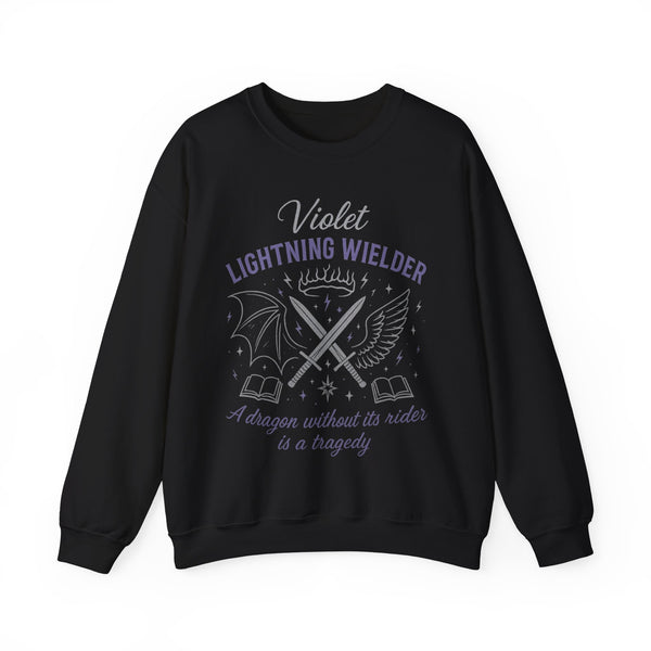 Violet Lightning Wielder Sweatshirt in Black