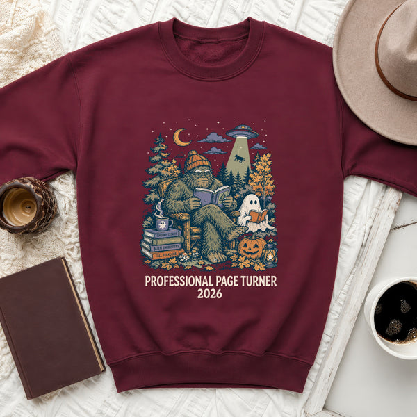Cozy Cryptid Sweatshirt in Maroon