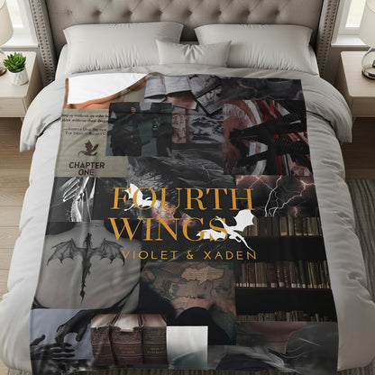 Fourth Wings Violet & Xaden themed blanket