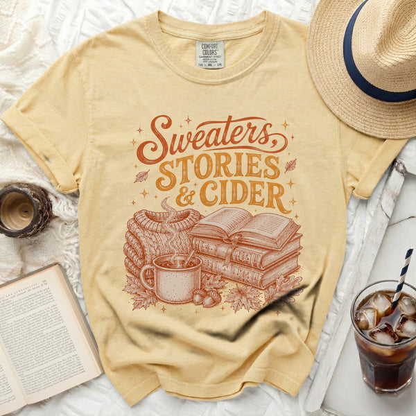 Sweaters, Stories & Cider Tee in Butter