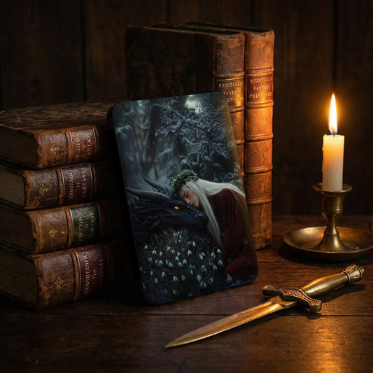 Mystic Woman Dragon Snowdrops Winter Dream Fantasy product type