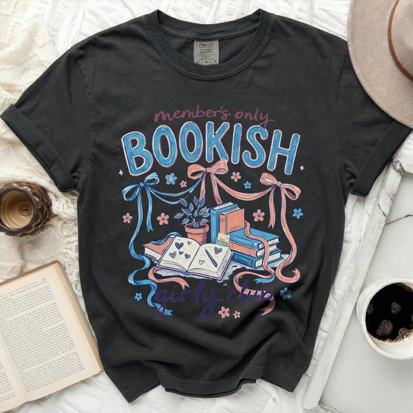 Member's Only Bookish Girly Club Tee in Black
