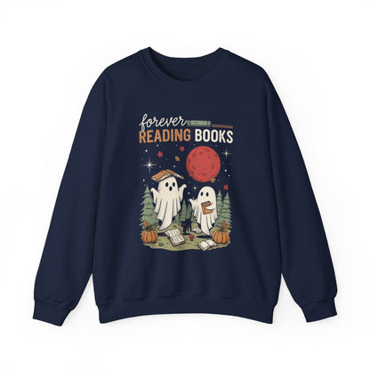 Forever Reading Books Ghosts Design Sweatshirt