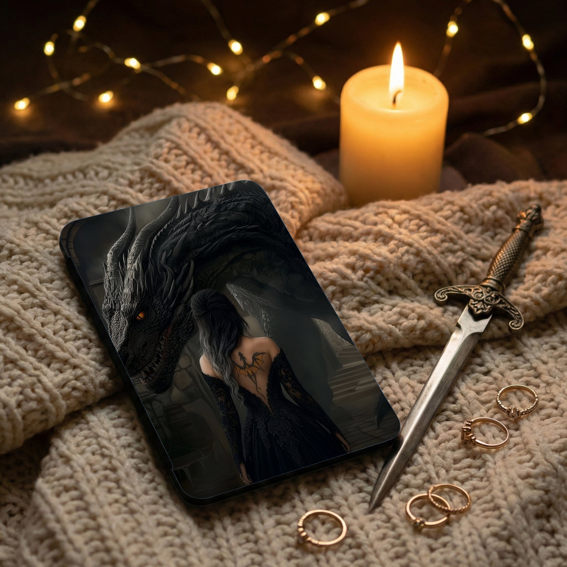 Mystical Dragon Woman Artwork Device Cover product type