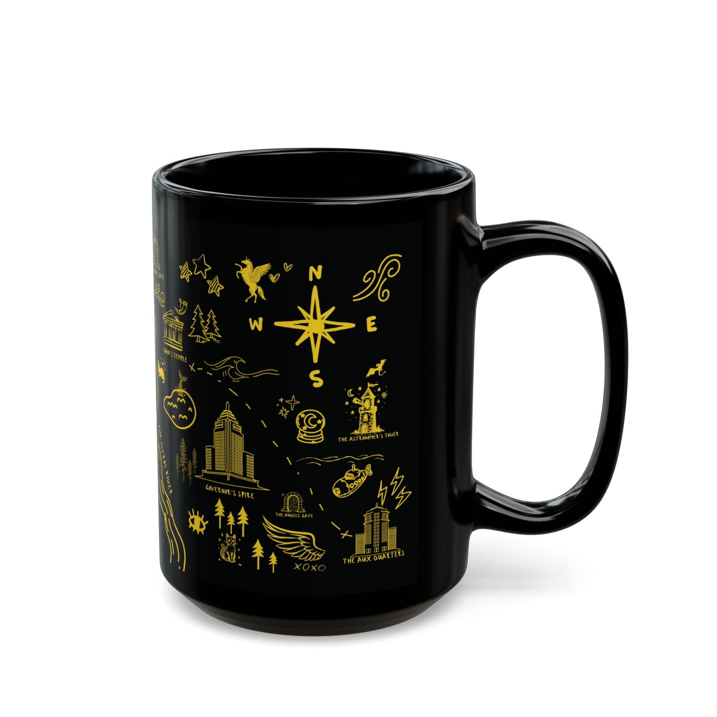 Black Crescent City Map Mug