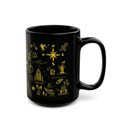 Black Crescent City Map Mug