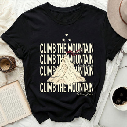 CLIMB THE MOUNTAIN Night Court To The Stars product type
climb the mountain, night court, to the stars, acotar, fae realm, bookish tee, fantasy fan, literary shirt, mountain graphic, star design, acotar merch, velaris, sjm fandom, book lover, graphic t-shirt, black tee, mythical, adventure shirt, inspirational, pop culture