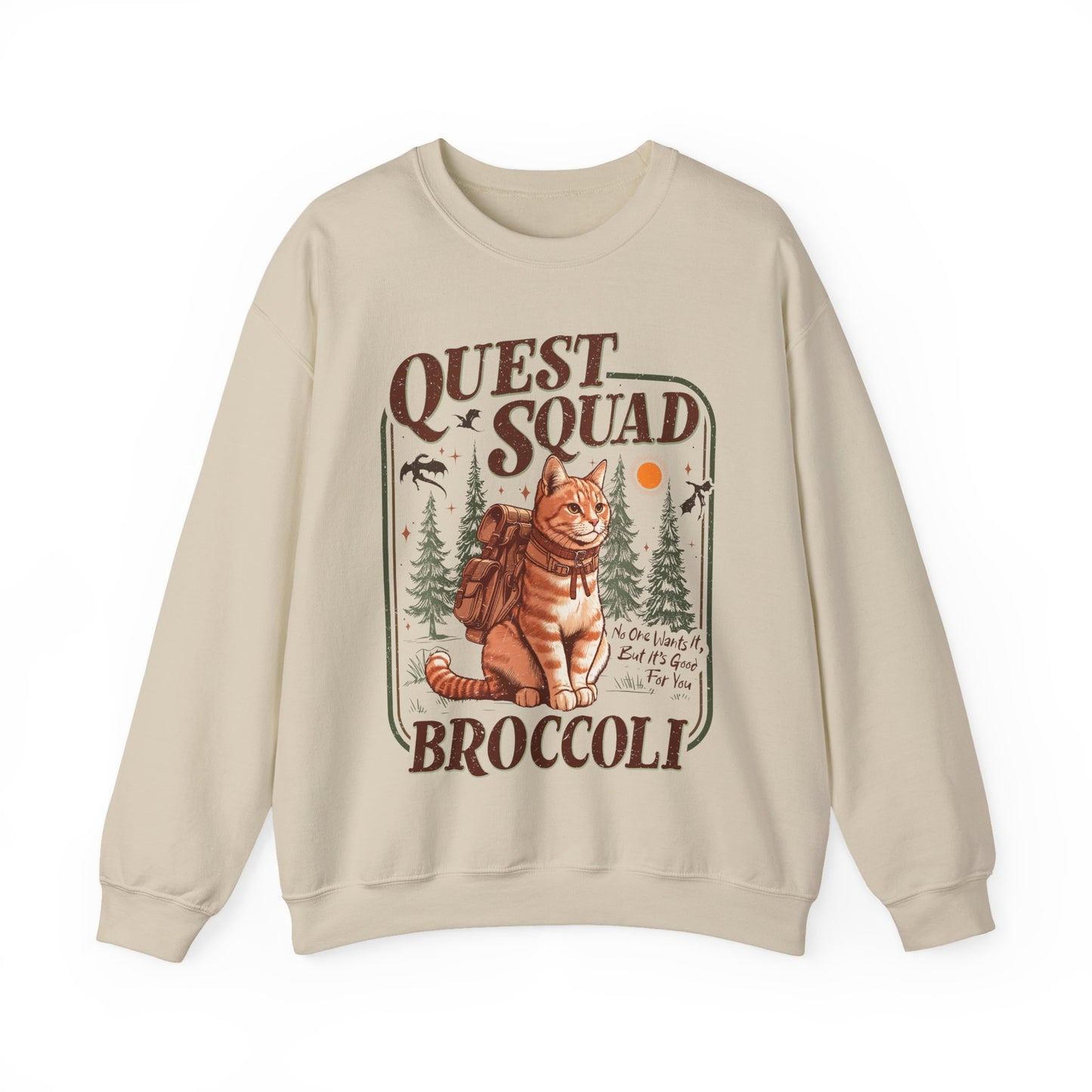 Quest Squad Broccoli Cat Sweatshirt