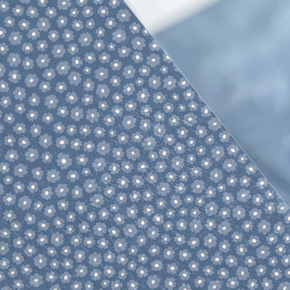 Floral Pattern Blue and White Wrapping Paper Sheet