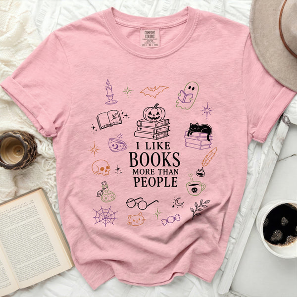 Spooky Reader Every Page a Spell Tee in Blossom