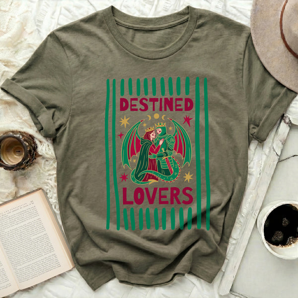 Dragon-Winged Lovers Tee in Military Green