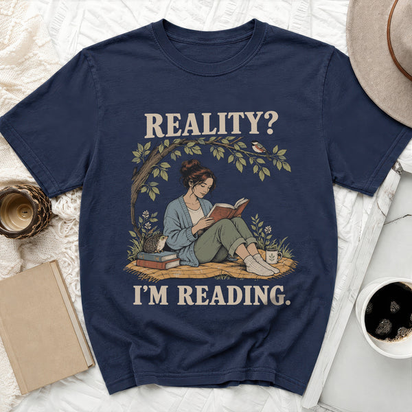 Cozy Reading Tee in True Navy