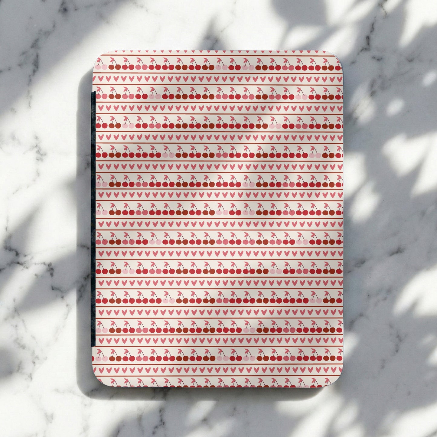 Cute Cherry and Heart Pattern Tablet Case