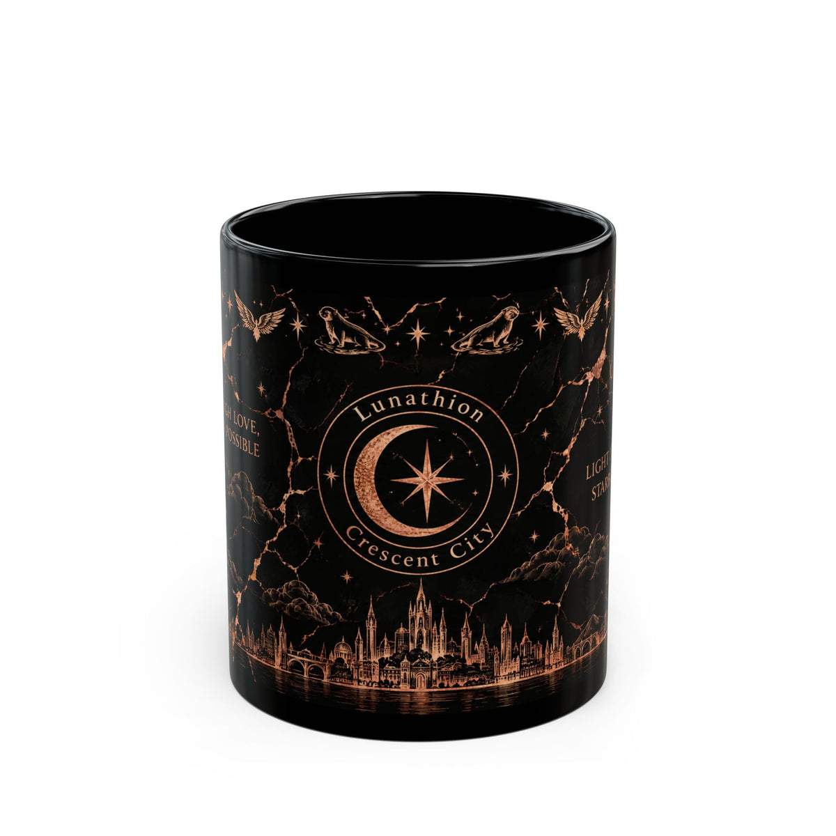 Crescent City Black & Rose Gold Mug