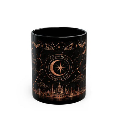 Crescent City Black & Rose Gold Mug