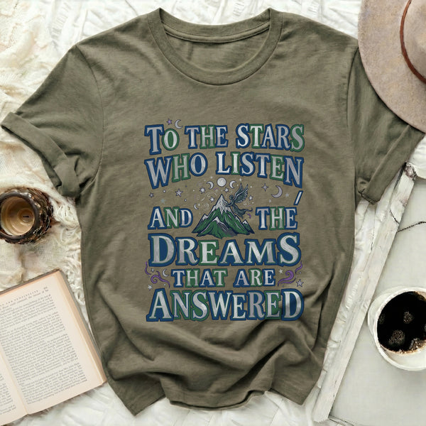 Silver Script Summit Tee in Military Green