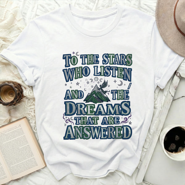 Silver Script Summit Tee in White