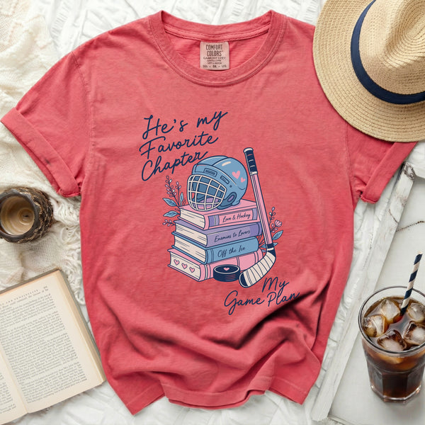 My Favorite Chapter Hockey Tee in Watermelon