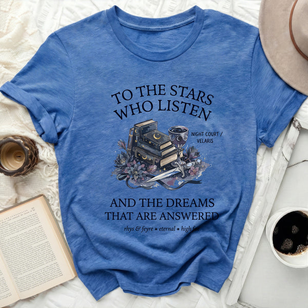 Rhys & Feyre Eternal Tee in Heather True Royal
