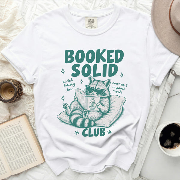 Booked Solid Club Tee in White