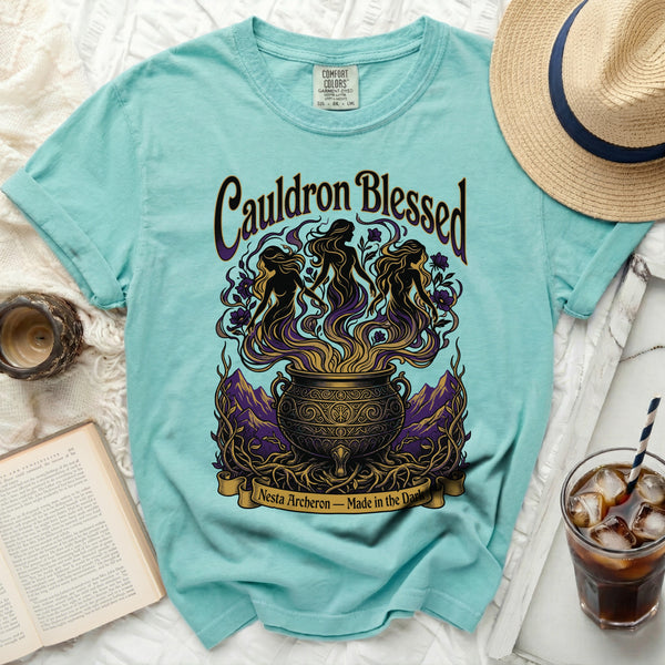 Cauldron Blessed Forged in Fire Tee in Island Reef